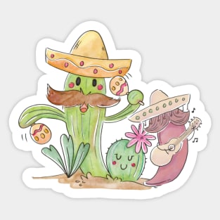 Cactus & Peper Mariachis Sticker